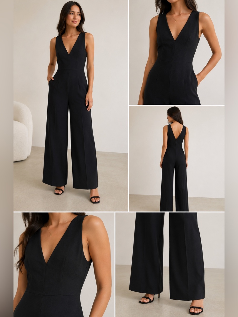 NWT Abercrombie & Fitch Black Wide Leg Jumpsuit | Size L